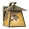Vaxcel Whitebark 1 Light Bronze Rustic Pinecone Outdoor Wall Lantern Amber Glass OW50573OA - alternate 1